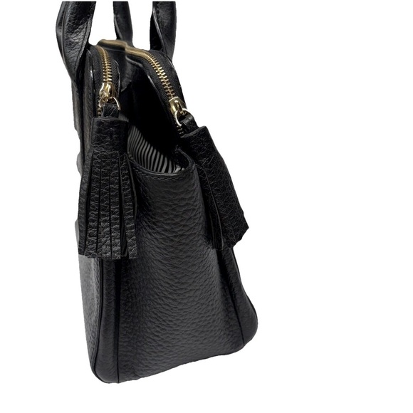 Kate Spade New York Southport Avenue Lydia SLOAN Black Leather Satchel BAG - Picture 4 of 13